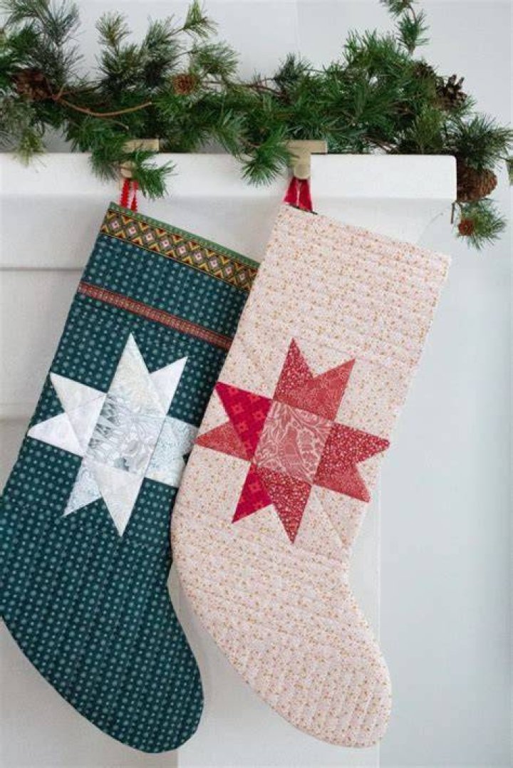 How do you make a Christmas stocking out of an old quilt?