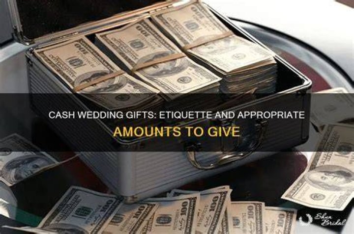 Is Cash appropriate for a wedding gift?