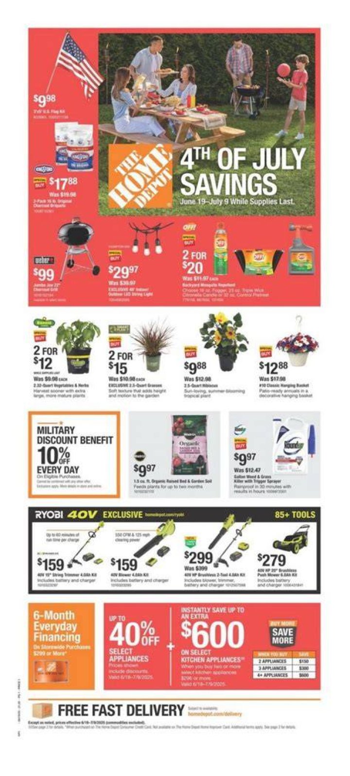Is Home Depot open today on the 4th of July?